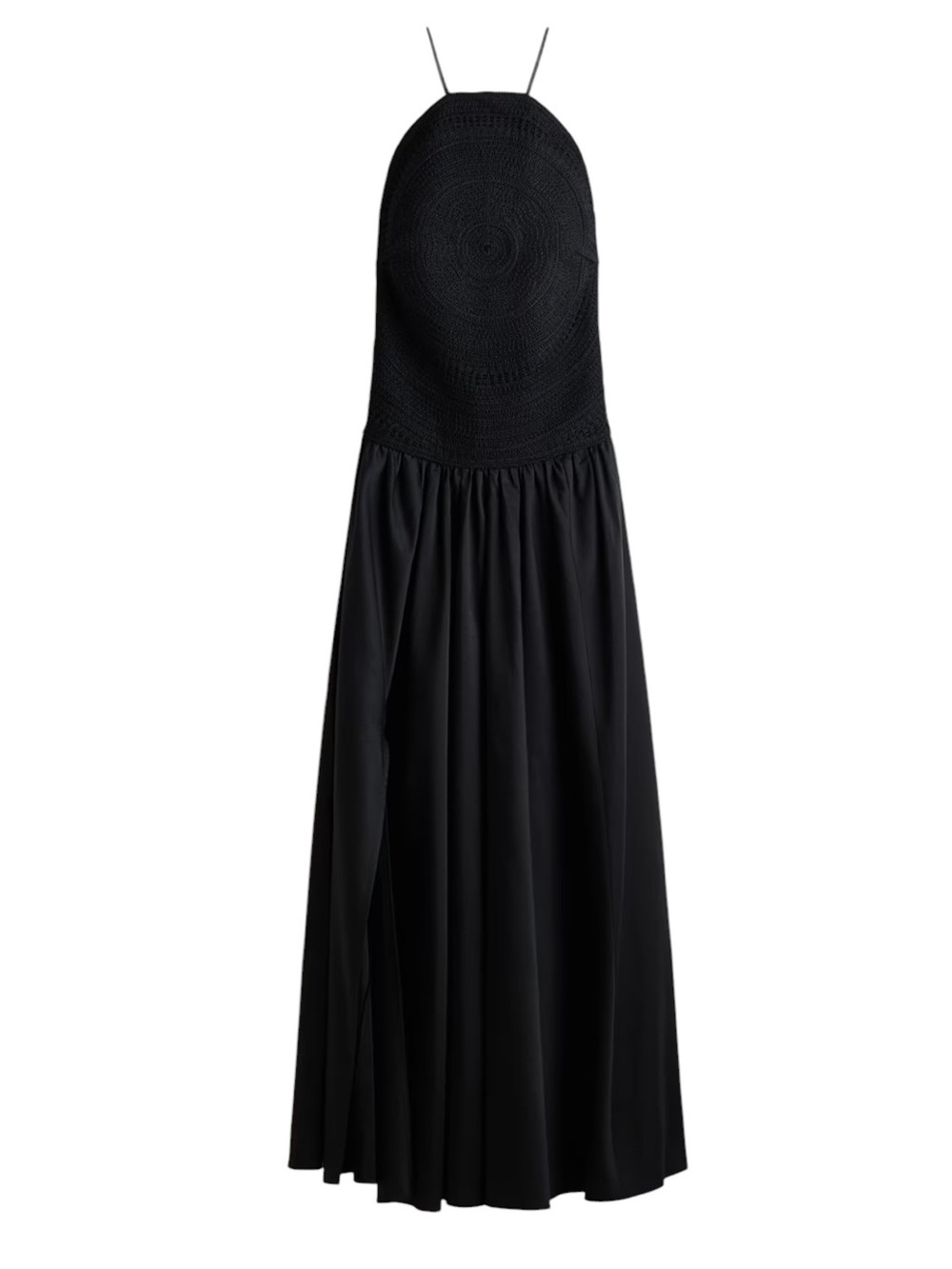 H&M Edition Summer 2026 Crochet Bodice Open Back Maxi Dress Black Size XS - Picture 2 of 13